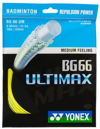 Yonex žica za badminton reket BG 66 ULTIMAX žuta 10m