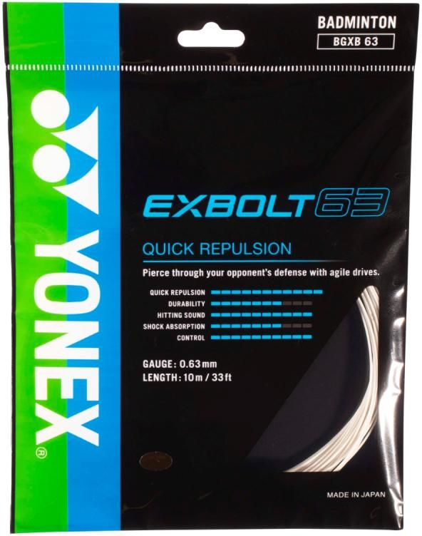 Yonex žica za badminton reket EXBOLT 63 bijela 10m