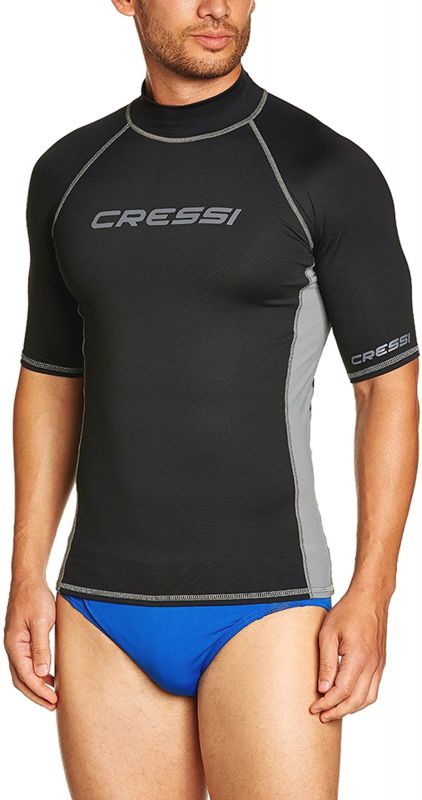 Cressi rash guard za muškarce - kratki rukavi crna XXL